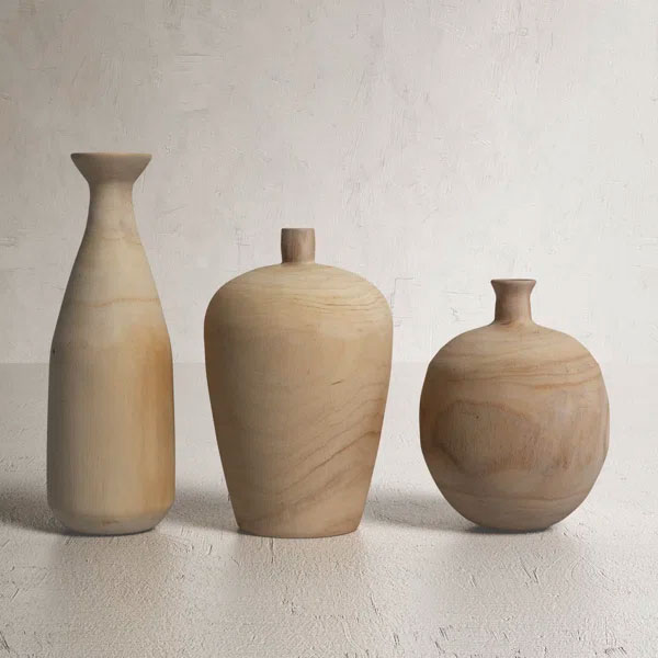 Cossio Solid Wood Table Vase