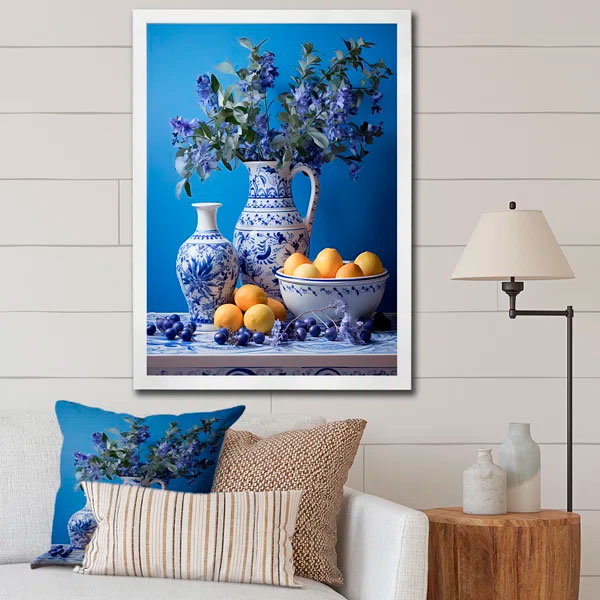 Mediterranean Tile Still Life Kitchen II Boho Pottery Wall Art Decor