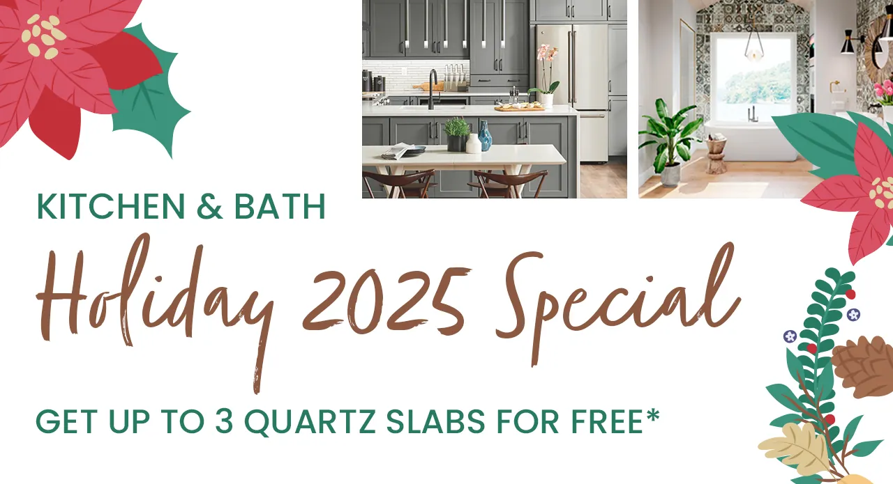 Holiday 2025 Special Receive up to 3 FREE RUBIKSTONE quartz slabs