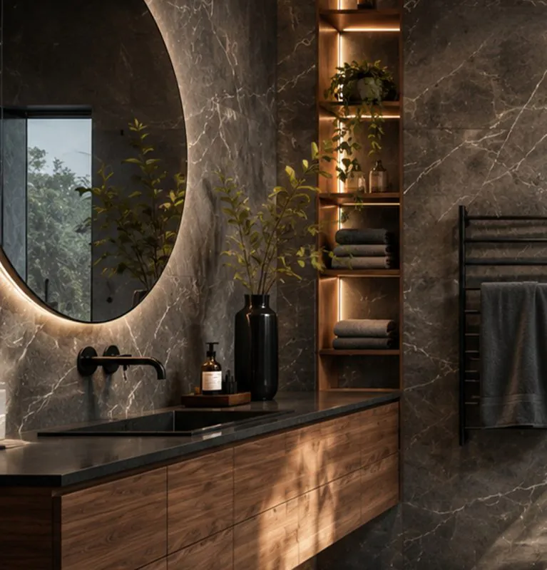 luxury bath dark